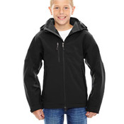 Youth Glacier Insulated Three-Layer Fleece Bonded Soft Shell Jacket with Detachable Hood